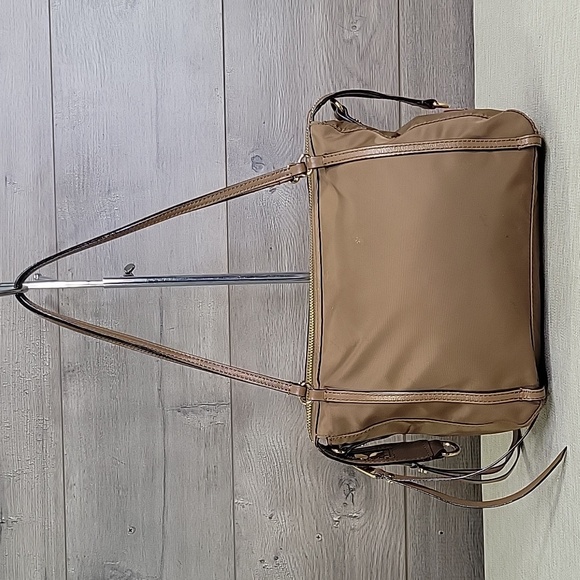 MZ Wallace Brown Nylon Leather Shoulder Bag - Picture 1 of 13